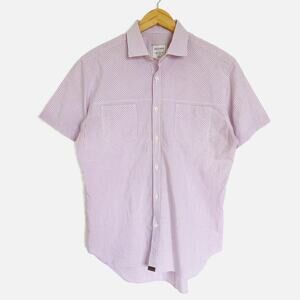 Billy Reid Short Sleeve Button Up Striped Shirt Medium